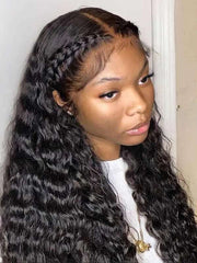 13x4 13x6 Lace Frontal Wig 180% Density Deep Wave Virgin Human Hair