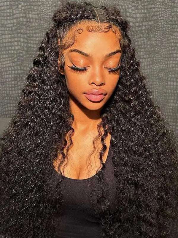 13x4 13x6 Lace Frontal Wig 180% Density Deep Wave Virgin Human Hair