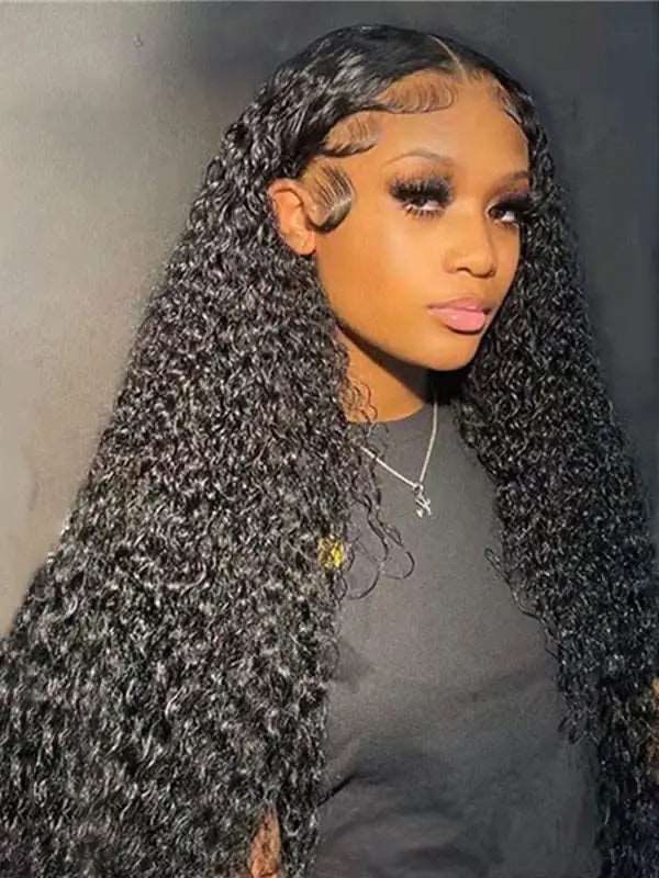 13x4 13x6 Lace Frontal Wig 180% Density Deep Wave Virgin Human Hair