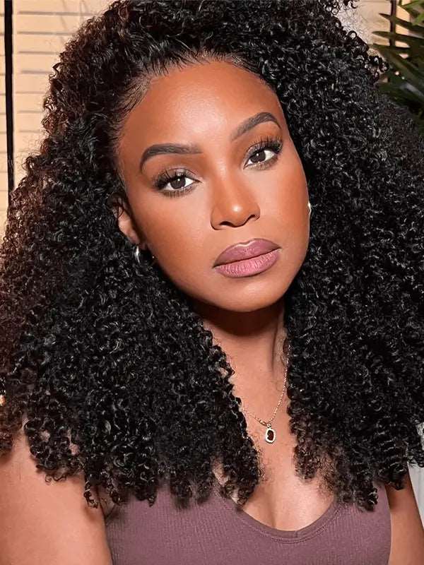 13x4 Lace Frontal Wig 180% Density Kinky Curly Virgin Human Hair