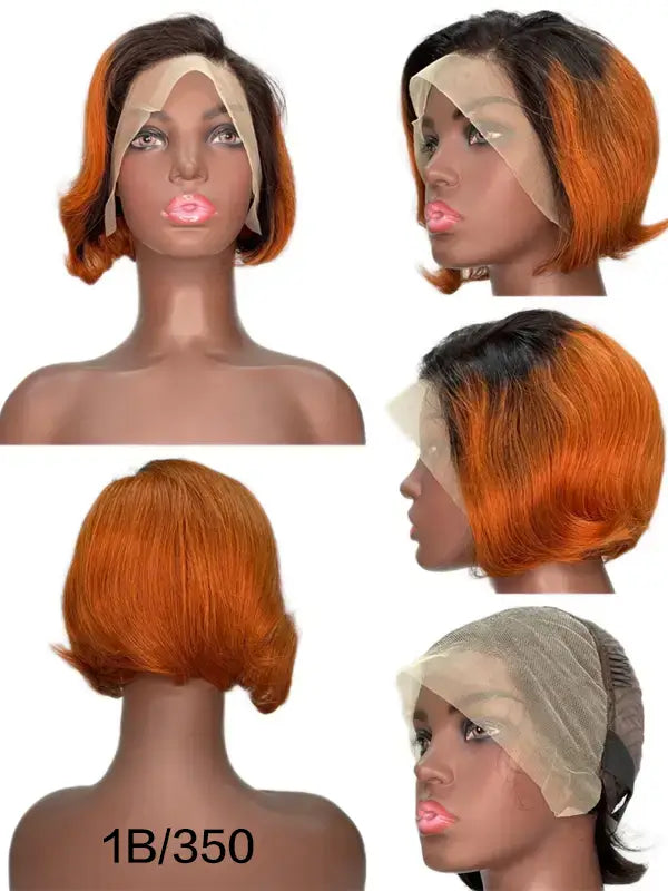 Short Pixie Cut 13x4 Lace Frontal Wig Straight Remy Human Hair