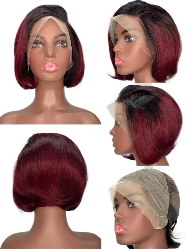 Short Pixie Cut 13x4 Lace Frontal Wig Straight Remy Human Hair