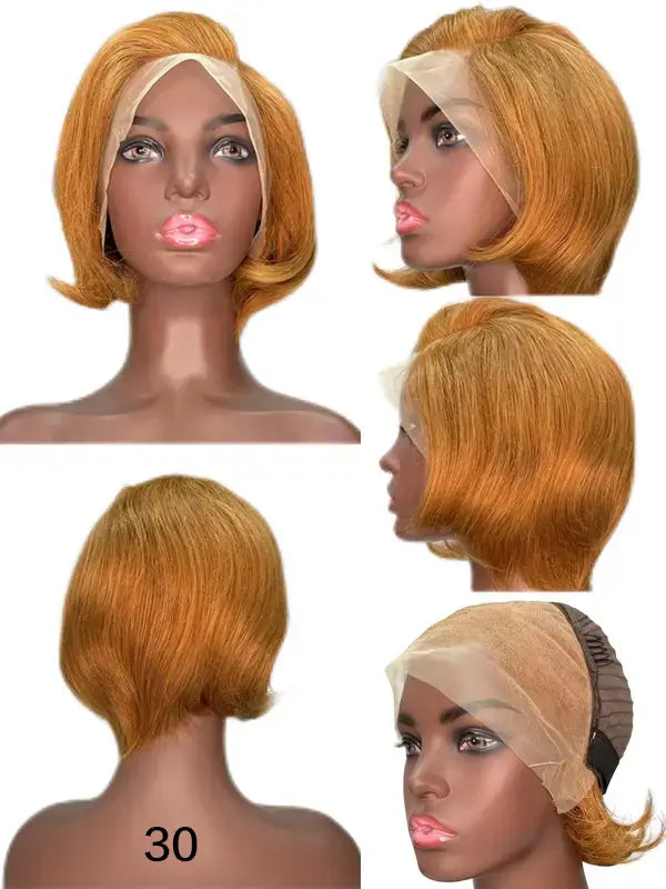 Short Pixie Cut 13x4 Lace Frontal Wig Straight Remy Human Hair