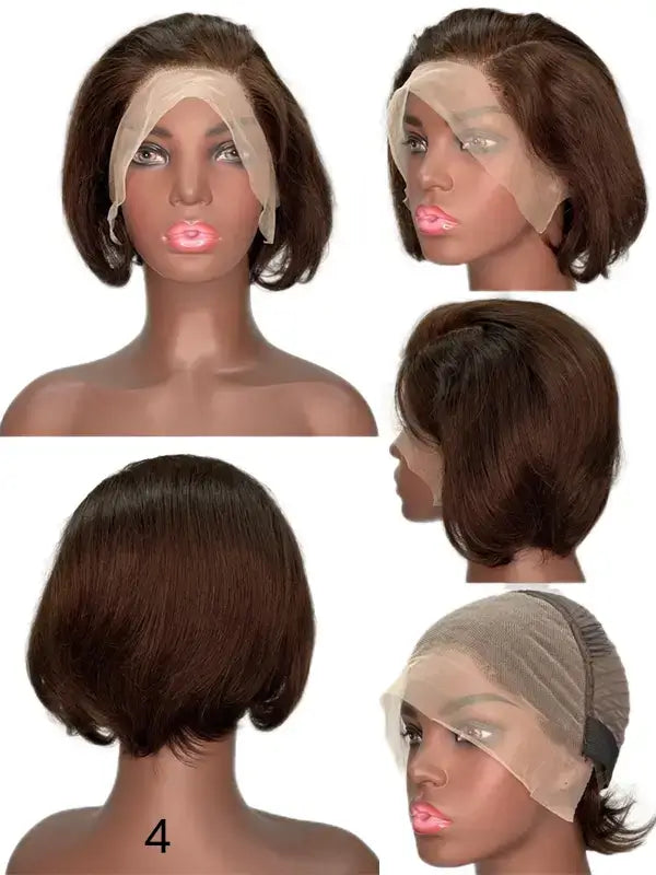 Short Pixie Cut 13x4 Lace Frontal Wig Straight Remy Human Hair