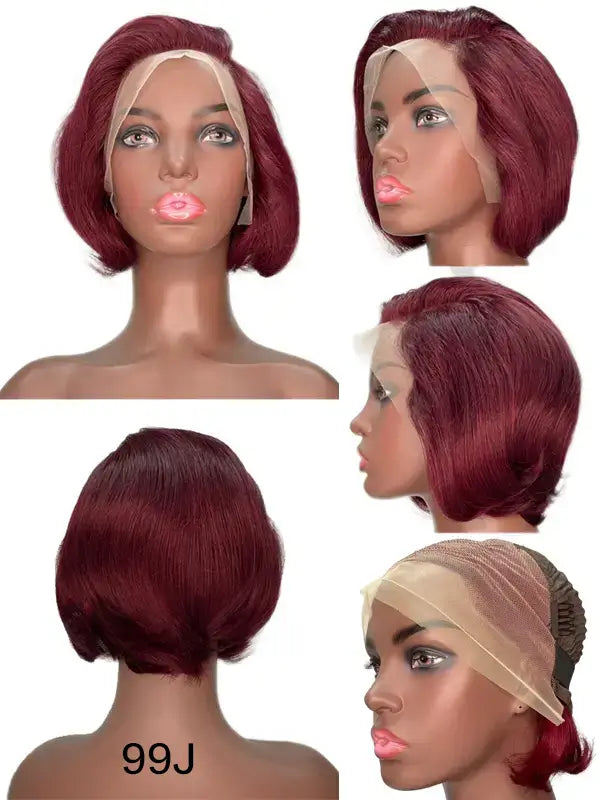 Short Pixie Cut 13x4 Lace Frontal Wig Straight Remy Human Hair