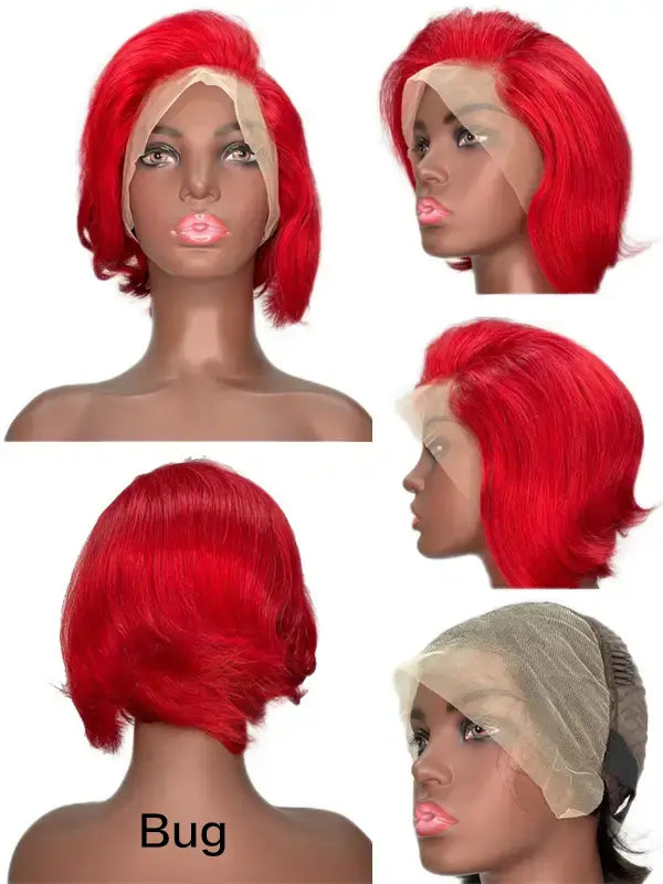 Short Pixie Cut 13x4 Lace Frontal Wig Straight Remy Human Hair