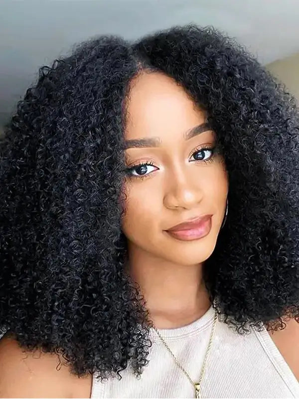 13x4 Lace Frontal Wig 180% Density Kinky Curly Virgin Human Hair