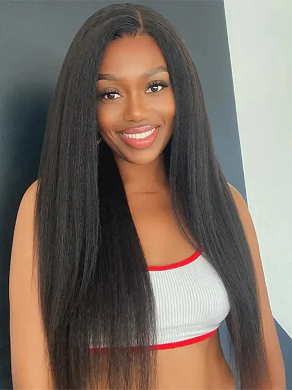 13x4 Lace Frontal Wig 180% Density Kinky Straight Virgin Human Hair