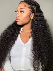 13x4 Lace Frontal Wig 180% Density Water Wave Virgin Human Hair