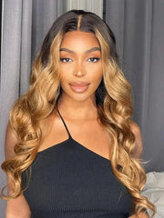 1B/27 Ombre 4x4 13x4 Lace Frontal Wig Body Wave Human Hair