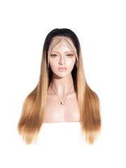 1B/27 Ombre 4x4 13x4 Lace Frontal Wig Straight Human Hair