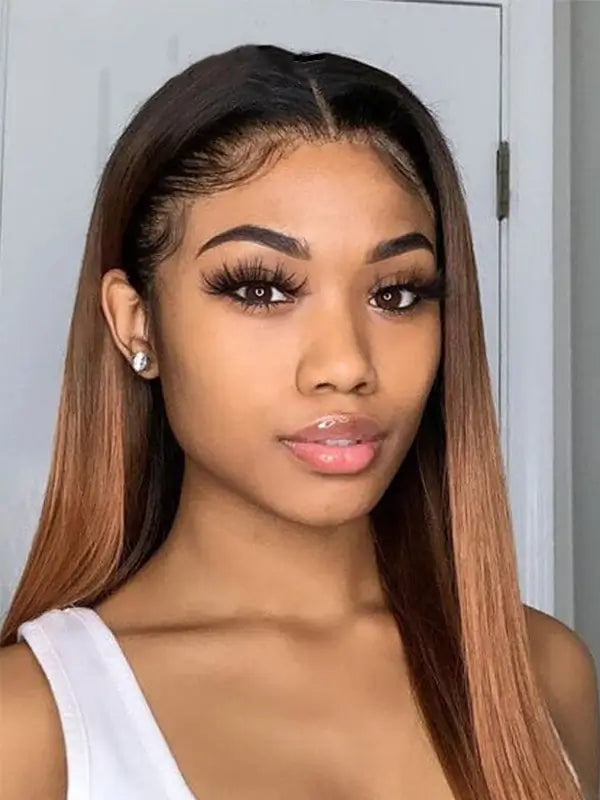 1B/30 Ombre 4x4 13x4 Lace Frontal Wig Straight Human Hair