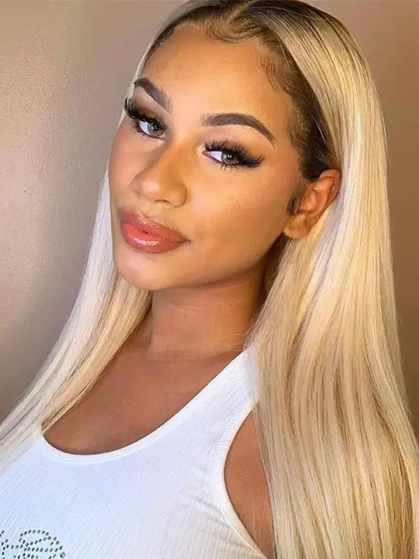 1B/613 Ombre 4x4 13x4 Lace Frontal Wig Straight Human Hair