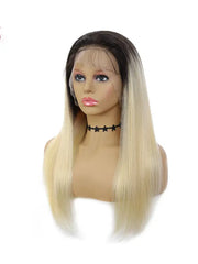 1B/613 Ombre 4x4 13x4 Lace Frontal Wig Straight Human Hair