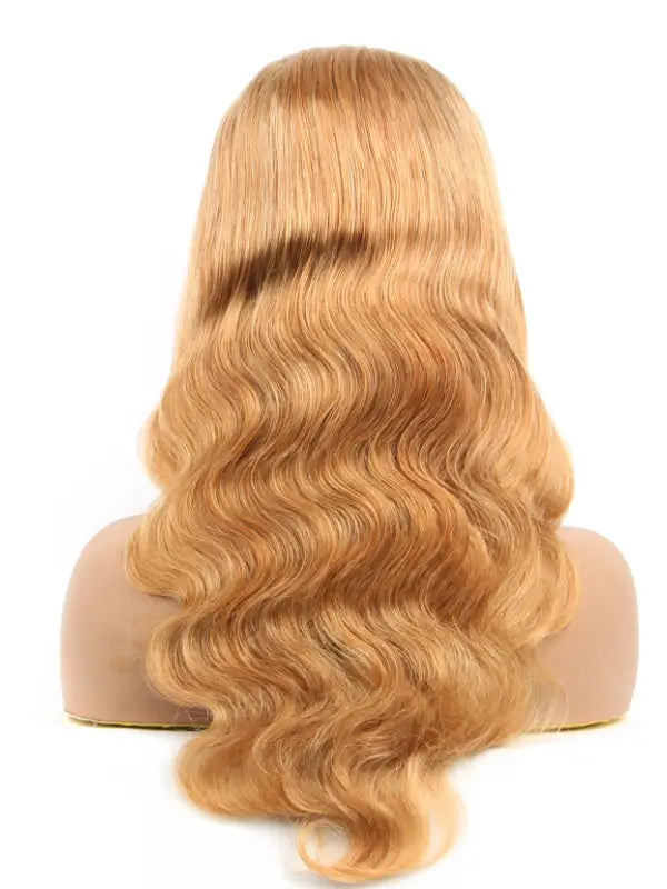 #27 Glueless Blonde 5x5 Lace Closure Colored Wig Body Wave Virgin Human Hair