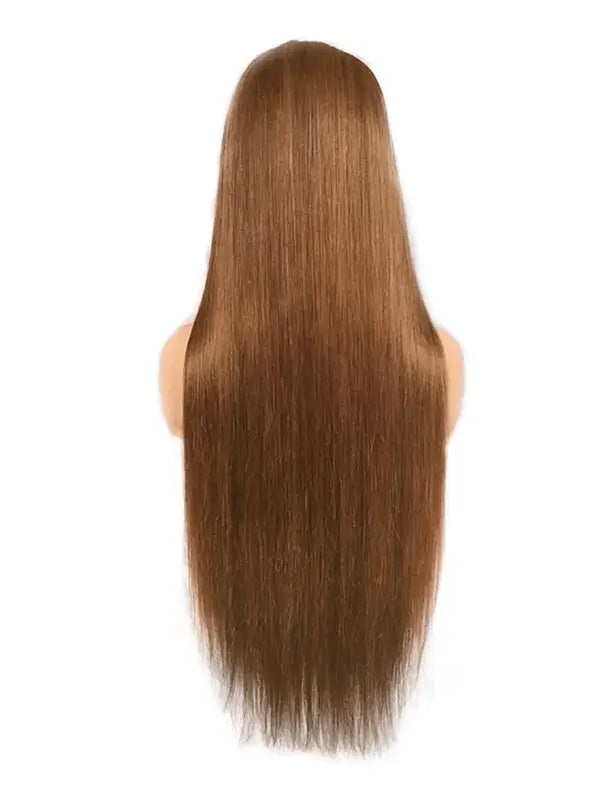 #30 Brown Colored 4x4 13x4 Lace Frontal Straight Virgin Human Wig