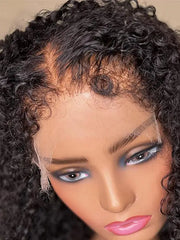 4C Curly Edges Deep Wave 5x5 13x4 Lace Front Wig with Kinky Baby Hairline