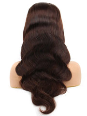 #4 Glueless Chocolate Brown 5x5 Lace Closure Colored Wig Body Wave Virgin Human Hair