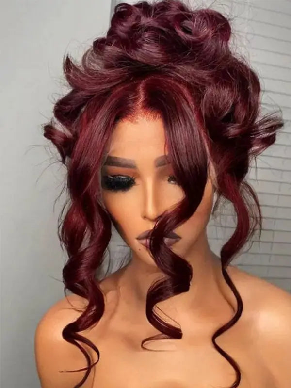 99J Burgundy 4x4 13x4 Lace Frontal Wig Body Wave Virgin Human Hair