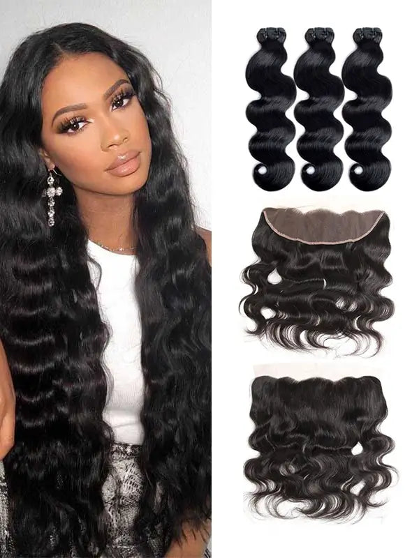 2/3/4 Bundles With 13*4 13*6 Frontal Body Wavy Virgin Hair