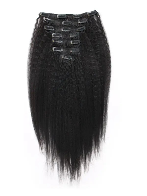 Seamless Clip In Hair Extension Kinky Straight Virgin Human Hair