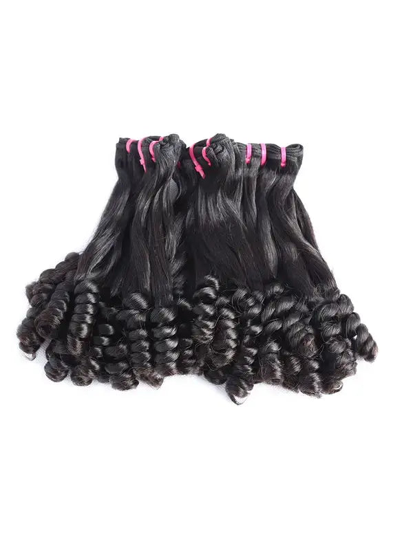 3pcs Double Drawn Funmi Hair Flower Curl