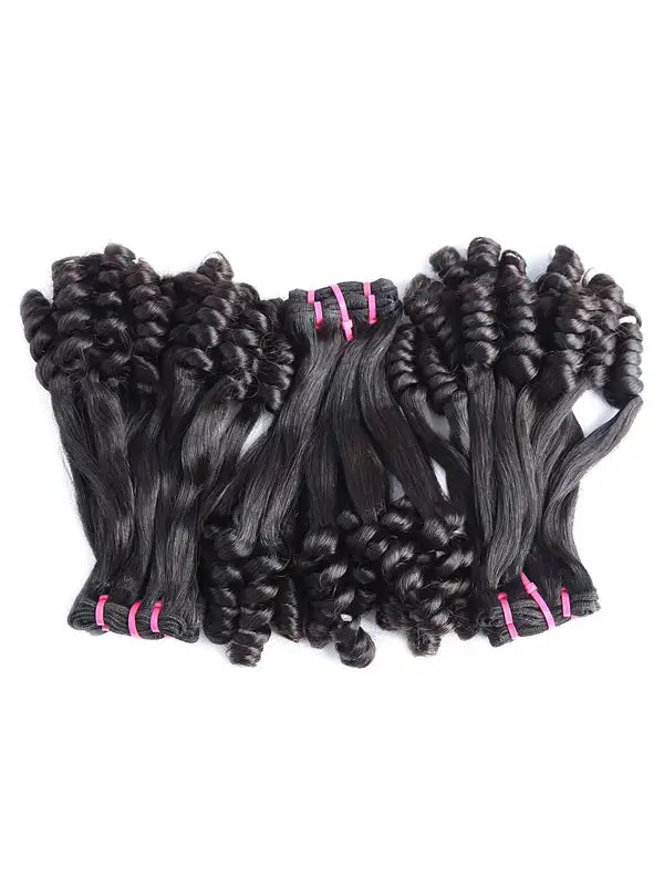 3pcs Double Drawn Funmi Hair Flower Curl