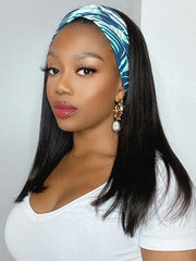 Beginner Friendly Headband Wig Clueless Put On & Go Straight Human Hair