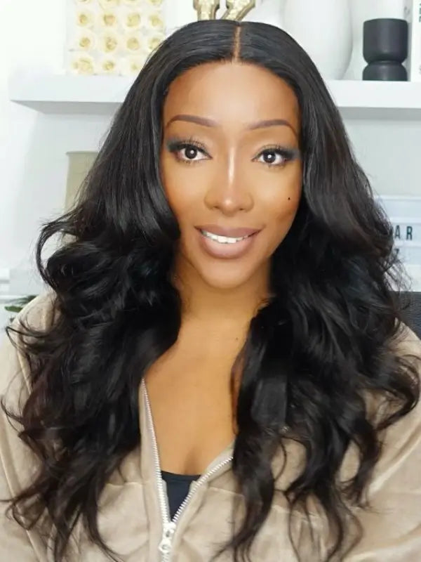 Layered Cut Highlight Loose Body Wave 5x5 Lace Closure Virgin Human Wig