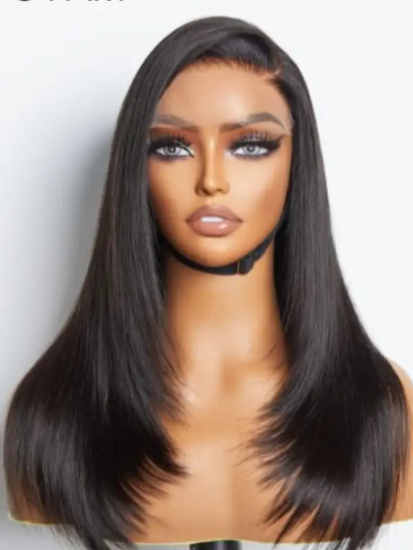 Layered Cut Straight 5x5 Lace Closure Virgin Human Wig