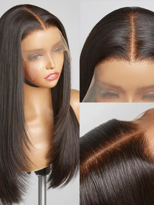 Layered Cut Straight 5x5 Lace Closure Virgin Human Wig