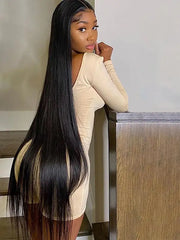 32-40 Inch Long Wig 5x5 13x4 Undetectable HD Lace Straight Virgin Human Hair