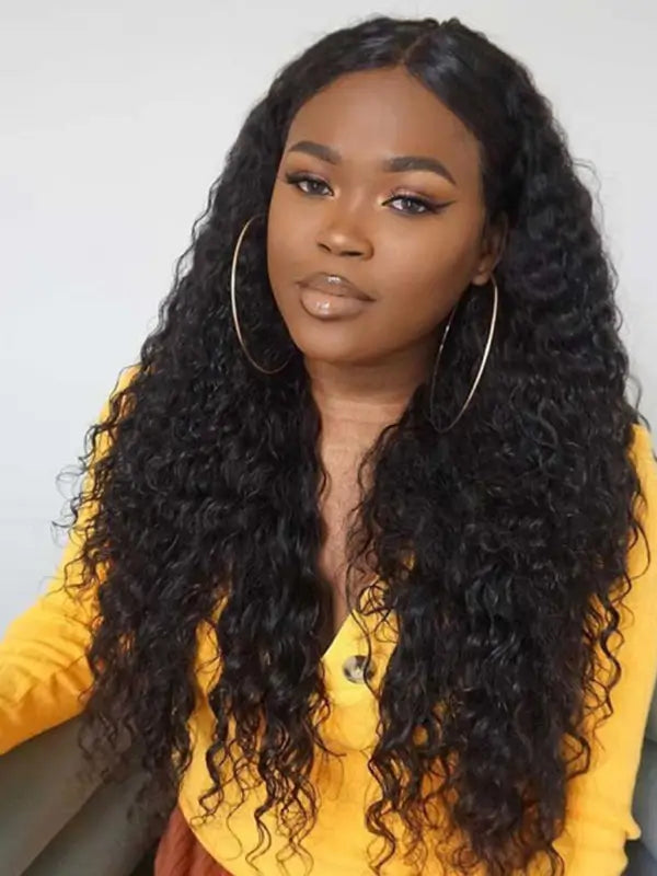 Clueless V Part Wig No Leave Out Deep Wave Virgin Human Hair